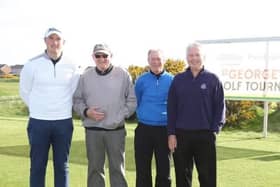 A team of golfers enjoy a previous St George’s Charity Golf Day