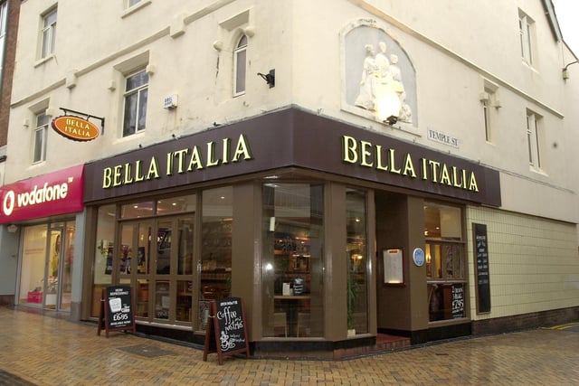 Bella Italia Italian restaurant was on the corner of Church Street and Temple Street