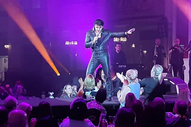 Elvis tribute act Eddy Popescu performing at the Winter Gardens