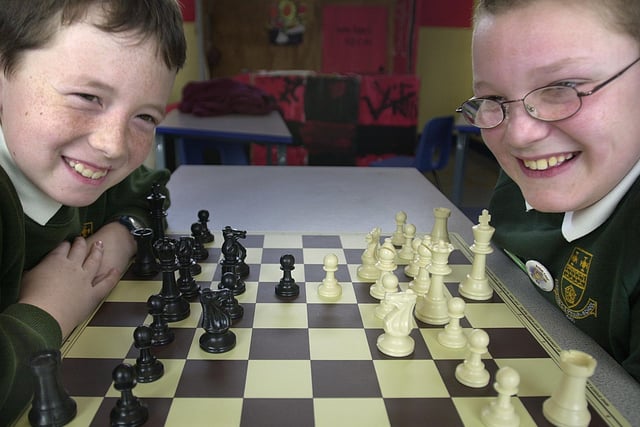 Daniel Hague (left) and William Jackson who have just earned places on the Lancashire Junior chess team, at Carleton St Hilda's Primary School on Bispham Road