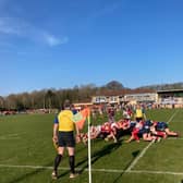 A scrum at Brantingham Park, where Hull Ionians and Fylde shared 11 tries