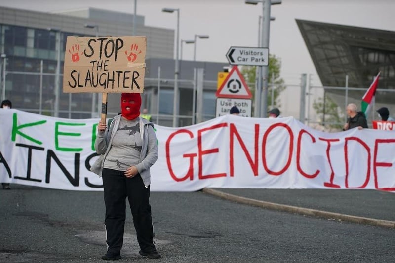 Gaza protest at BAE Systems sites.