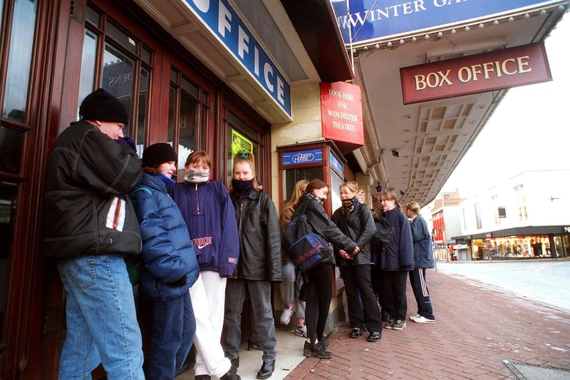 Teenagers braved the icy conditions to queue for tickets to the Peter Andre concert, 1996