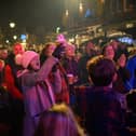 Crowds at Lytham Christmas Lights Switch-On 2021