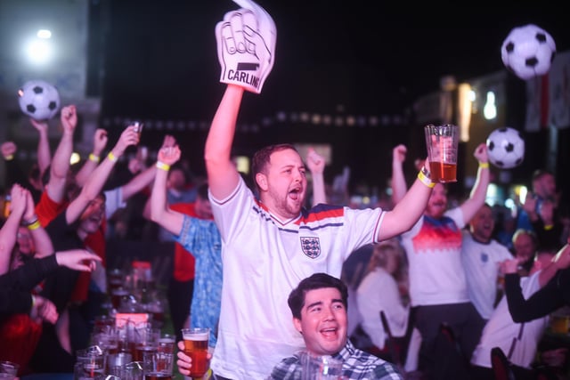 England were the toast of the fans at the Winter Gardens World Cup Fan Zone as they beat Iran 6-2 in their opening group game.