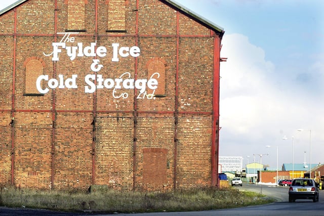 Fylde Ice cold storage buildings next to the docks in 2001