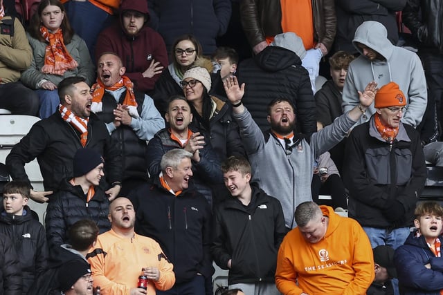 Seasiders supporters at the DW Stadium.