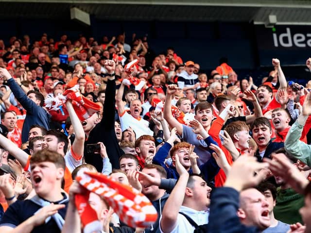 Blackpool fans were in high spirits despite their side's cruel late defeat