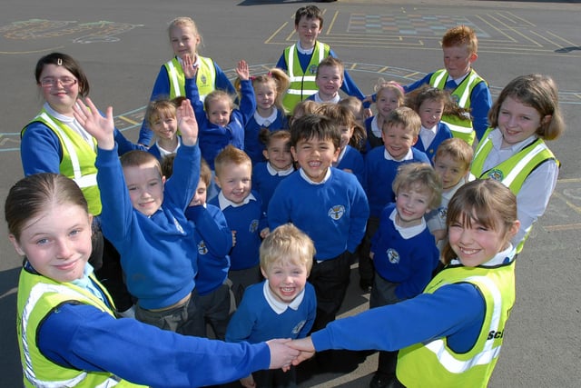 The playground buddies at Westoe Crown Primary School were celebrating the school's great Ofsted report 11 years ago. Can you spot anyone you know?