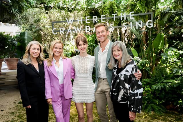 Olivia Newman, Reese Witherspoon, Daisy Edgar-Jones, Taylor John Smith and Delia Owens at the Where The Crawdads Sing photo call