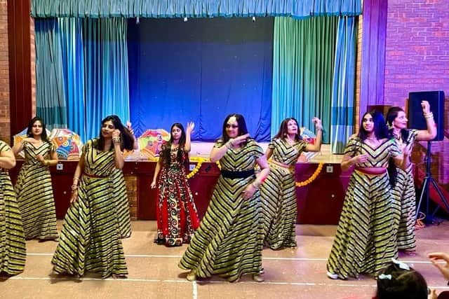 Dancing during the Diwali Party at Staining Village Hall