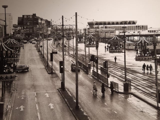 The Illuminations were up in this scene taken on a gloomy October day in 1980