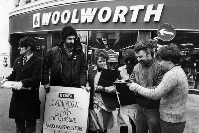 Assistants from the Bank Hey Street branch collected 500 signatures in three hours for a petition protecting against the sale of the store in 1982