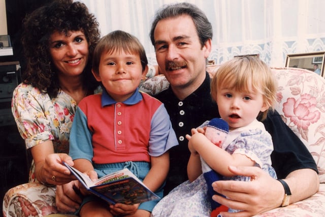 Ayre pictured with his wife Elaine and children David and Rachel
