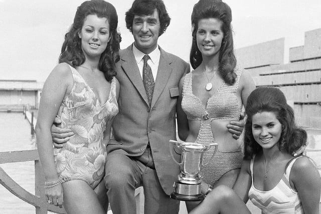 Top beauty star Wendy Ann George,  elected "Miss Fleetwood". She is pictured holding her trophy, alongside runners-up Eileen Ashburn, from Fleetwood and Diane Thomas