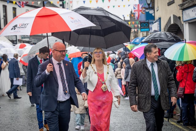 The rain failed to dampen people's spirits