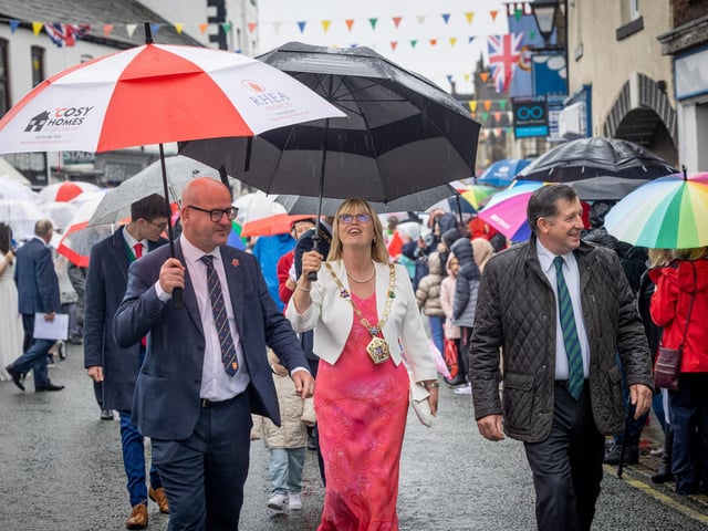 The rain failed to dampen people's spirits