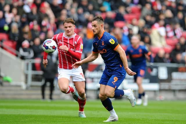 Jerry Yates missed a golden chance to give Blackpool the lead in the first-half