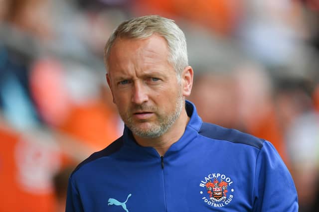 Blackpool's Manager Neil Critchley