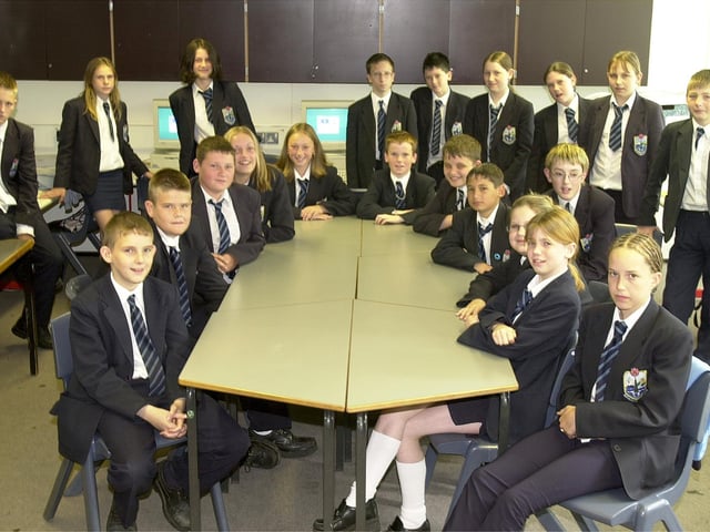 These Year 8 pupils were working in the IT Department in 2002