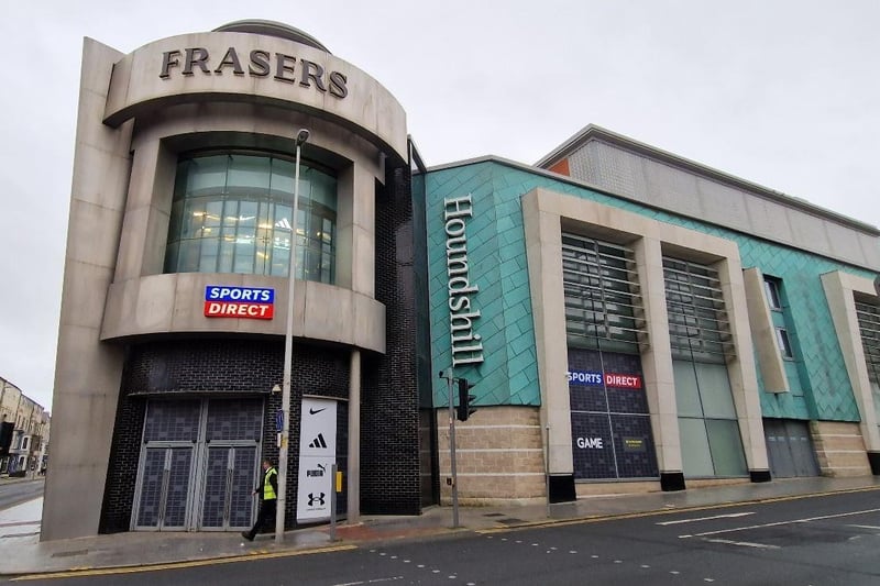 The new Frasers department store at Houndshill Shopping Centre as seen from the junction of Coronation Street and Albert Road, Blackpool