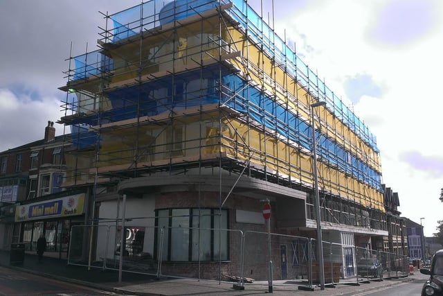 The former Music Hall Tavern in Blackpool when it was being converted to flats