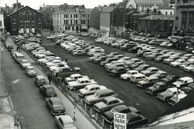 Land at the corner of Winifred Street and Albert Road, Blackpool in 1964, to be developed as a multi- storey car park - Hounds Hill Car Park. This car park was itself demolished because of building defects and the extension to the new Houndshill shopping centre