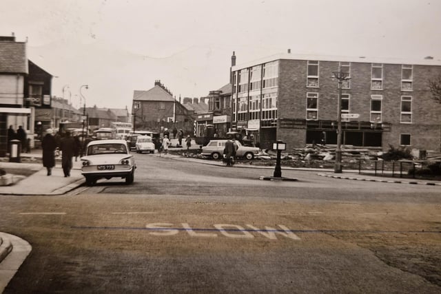 Bispham village looking west along Red Bank Road from All Hallows Road