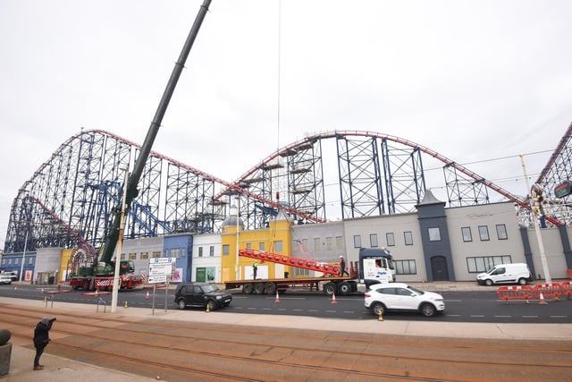 Part of the 103-metre section, which weighs 23 tonnes, was hoisted into place using a huge crane, as part of a meticulously planned construction operation