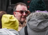 Chris McCausland with some colourful shades.