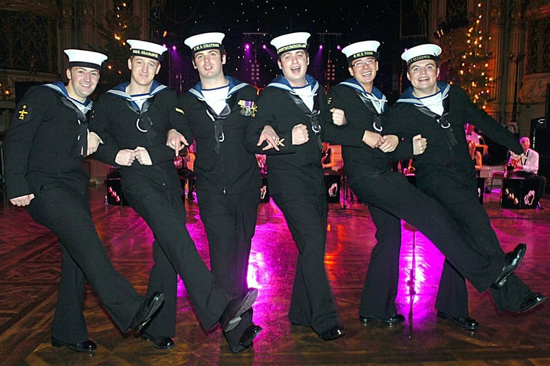 Blackpool Sailors Phil Nicholson, Gregg Cook, Mike Sharp, Chris Heywood, Nick Slater and Gaz Powell enjoy their night ashore in 2006