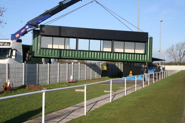 AFC Fylde - Ground improvements hospitality units for sponsors and directors are delivered