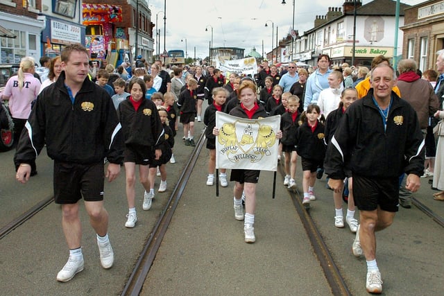 The Bulldogs Display Team lead the procession in 2008
