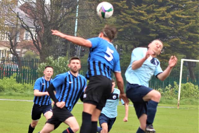 Sunday Alliance premier division cup semi-final action between Highfield Social and JD Blackpool South Picture: KAREN TEBBUTT