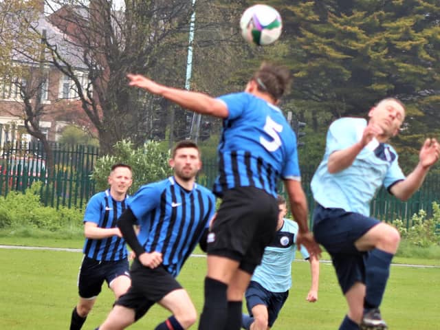 Sunday Alliance premier division cup semi-final action between Highfield Social and JD Blackpool South Picture: KAREN TEBBUTT