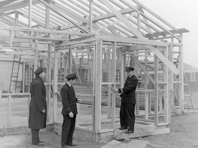 New passenger-handling offices under construction as an extention to the terminal buildings at Squires Gate Airport, Blackpool