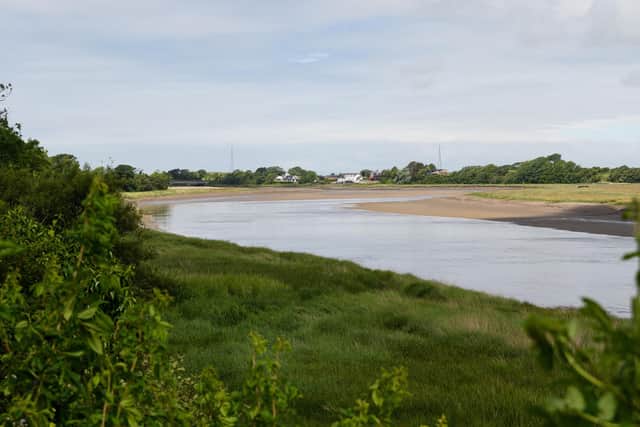 The River Wyre, where the body of a dead dog was found on Friday. Photo: Kelvin Stuttard
