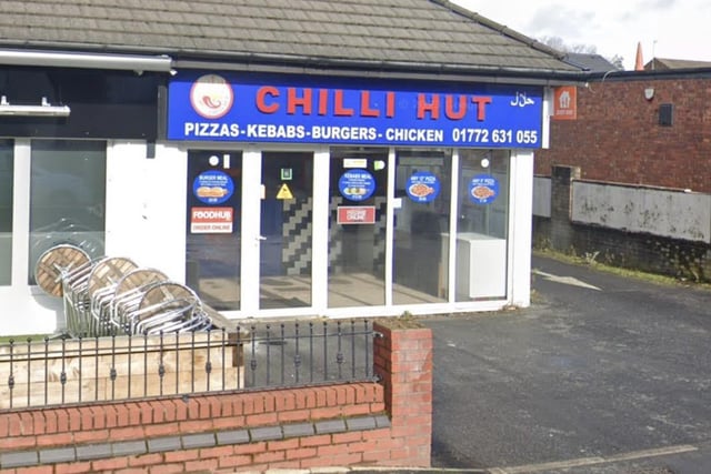 Chilly Hut, a takeaway at Unit 4, 68-74 Lytham Road, Freckleton was given a score of four on September 19.