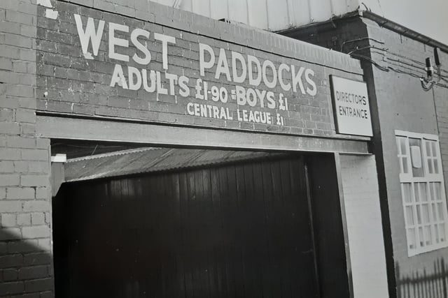 November 1980 - the entrance to the West Paddocks. It also shows the directors entrance