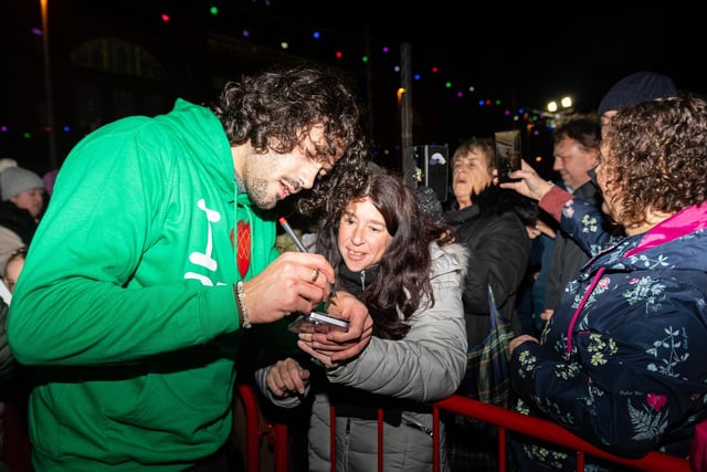 Strictly professional dancer Graziano Di Prima signs autographs and poses with fans in Blackpool at the Christmas by the Sea launch.  Photo: Kelvin Lister-Stuttard