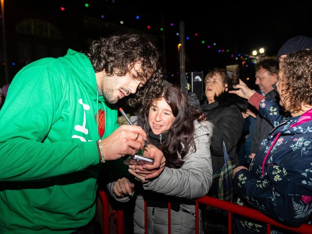 Strictly professional dancer Graziano Di Prima signs autographs and poses with fans in Blackpool at the Christmas by the Sea launch. Photo: Kelvin Lister-Stuttard