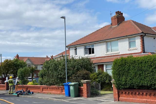 On arrival, firefighters found the first floor bedroom 'well alight' and crews remained in attendance for around three hours