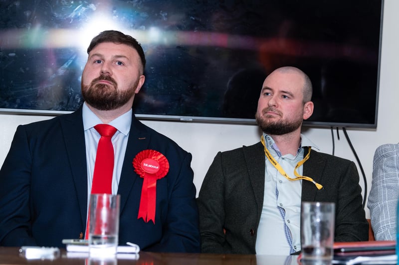 Chris Webb, Labour and Andrew Cregan, Liberal Democrats at the Hustings event for the Blackpool South election candidates held at Blackpool Cricket Club. Photo: Kelvin Lister-Stuttard