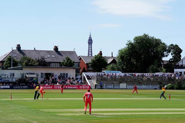 Lancashire v Nottinghamshire Outlaws in the Vitality Blast was the first of four Red Rose matches at Stanley Park this summer