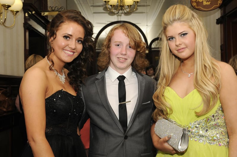 Hodgson High School prom - Charlotte Edgington, Phil Shaw and Georgia Brown
