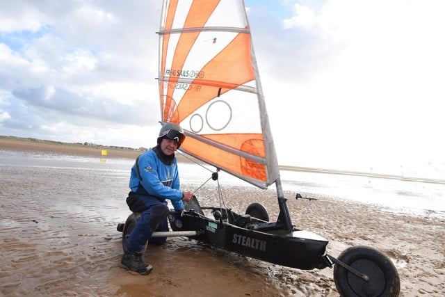 A mini-yacht regatta was held on St Annes beach at the weekend. Ian Dibdin has been sailing since he was eight-years-old in the 1950s. His father was one of the founding members of Fylde International Sand Yacht Club.