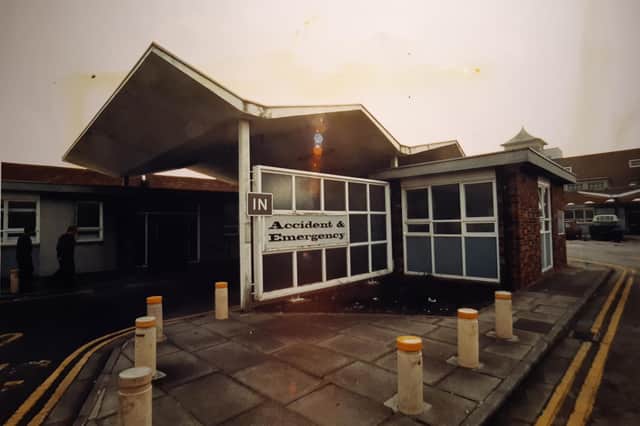 This is how we all remember the entrance to A&E - so typical of the era. This photo was 1991