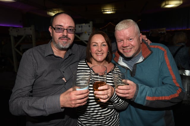 (L-R) Mike Arrowsmith, Julie Whitworth and Martin Whitworth.