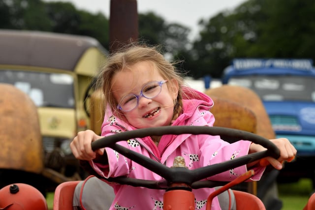 This young visitor had a wheel-y good time at the Fylde Vintage and Farm Show.