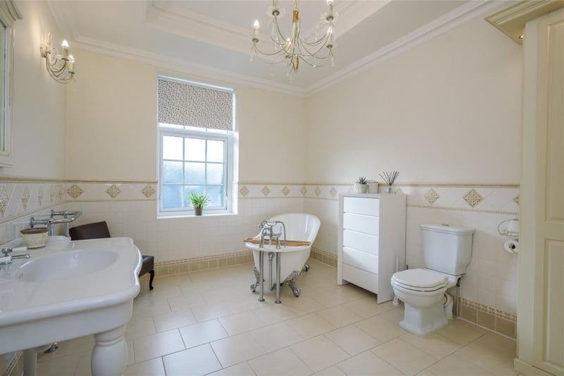 This is the family bathroom which has a cast iron bath. There is also a separate shower room which has a Novelinni shower and steam enclosure